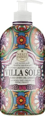Мыло жидкое Nesti Dante Villa Sole Rosso Divino Del Chianti винное, 500 мл