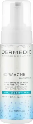 Dermedic Normacne Anti-Imperfection очищающая пенка с берёзой, инулином и ниацинамидом 170 мл