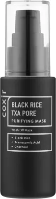 Маска для очищения пор Coxir Black Rice TXA Pore Purifying Mask, 50 мл, Корея