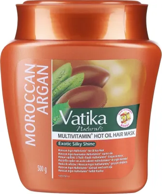 Питательная маска для волос Dabur Vatika Argan глубокое кондиционирование, аргановое масло, увлажнение и мягкость, 500 г