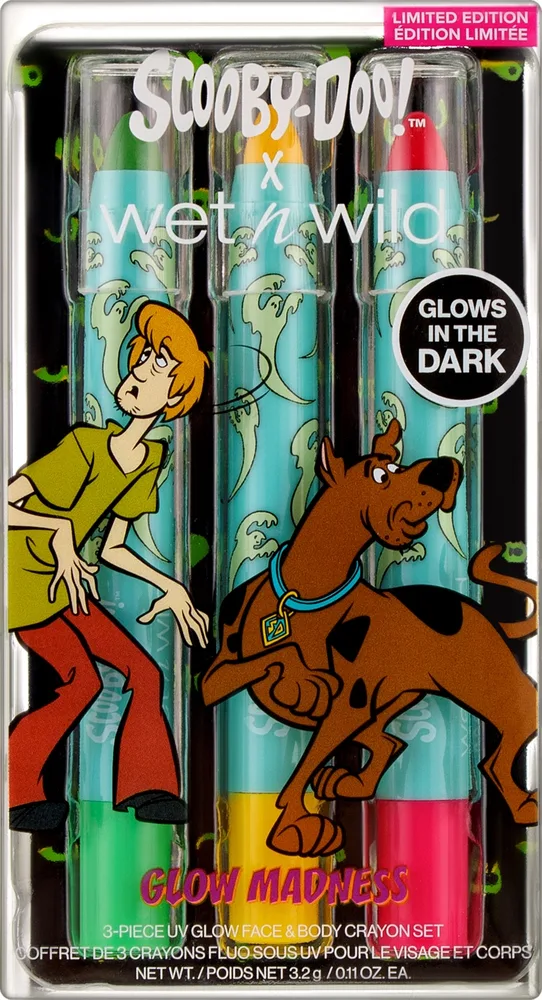 Набор карандашей для лица и тела Wet N Wild x Scooby Doo Glow Madness неоновый, светящийся, 3 x 3,2 г