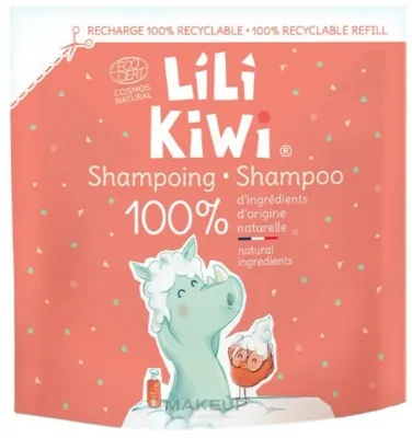 Шампунь Lilikiwi Extra Gentle детский натуральный, сменный блок, без слёз, аромат клубники со сливками, 150 мл