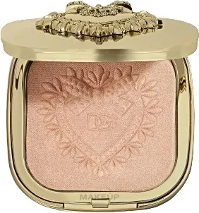 Dolce & Gabbana Rozświetlacz - Хайлайтер для лица Dolce Gabbana Everlift Luminizer стойкий, с кистью, футляр под сменный блок, 9 г