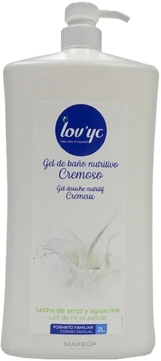 Гель для душа Lovyc Creamy с рисовым молоком и авокадо, 2000 мл