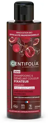 Шампунь Centifolia 2в1 для окрашенных волос, с органическим гранатом и экстрактом чёрной ели, до 6 недель цвета, 200/500 мл