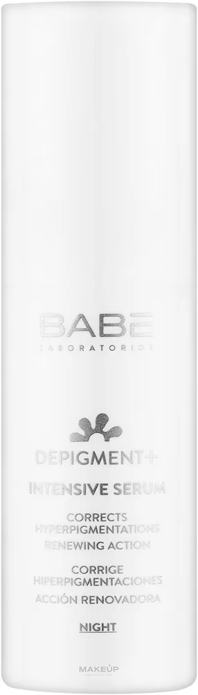 Сыворотка для лица Babe Laboratorios Depigment+ Intensive ночная против пигментации с арбутином ретиналем и транексамовой кислотой 30 мл