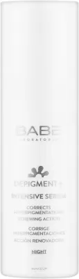Сыворотка для лица Babe Laboratorios Depigment+ Intensive ночная против пигментации с арбутином ретиналем и транексамовой кислотой 30 мл