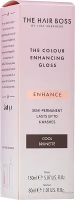 Набор для волос The Hair Boss Colour Enhancing Gloss Cool Brunette оттеночный уход и кондиционер 150+30 мл уценка