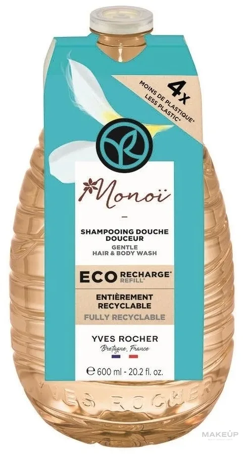 Шампунь-гель для душа Yves Rocher Monoi, сменный блок, 600 мл