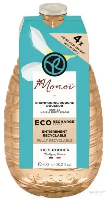 Шампунь-гель для душа Yves Rocher Monoi, сменный блок, 600 мл