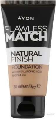 Тональная основа Avon Flawless Match Natural Finish Foundation SPF 20 натуральная, 30 мл