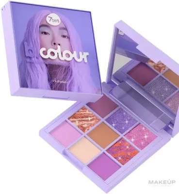 Палетка теней для век 7 Days B.Colour Eyeshadow Palette 9 оттенков