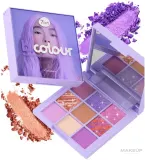 Палетка теней для век 7 Days B.Colour Eyeshadow Palette 9 оттенков, оттенок 01 - Violet Macarons — фото 1