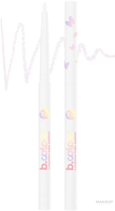 Подводка для глаз 7 Days B.Colour Longwear Kajal, оттенок 01 - White
