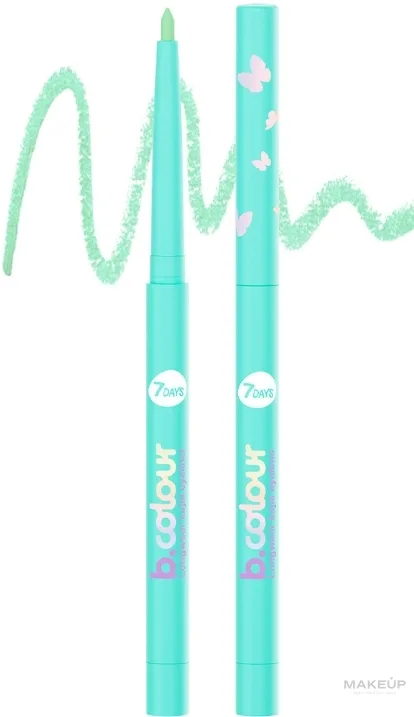 Подводка для глаз 7 Days B.Colour Longwear Kajal, оттенок 02 - Mint