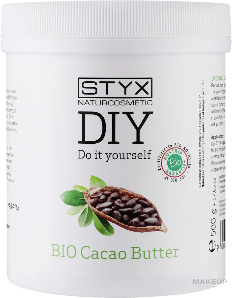 Органическое масло какао Styx Naturcosmetic Bio для тела и DIY-косметики