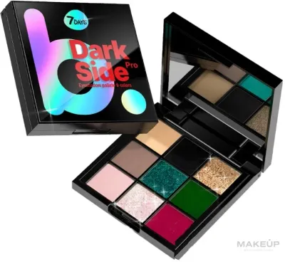 Палетка теней для век 7 Days Dark Side Eyeshadow Palette 9 оттенков
