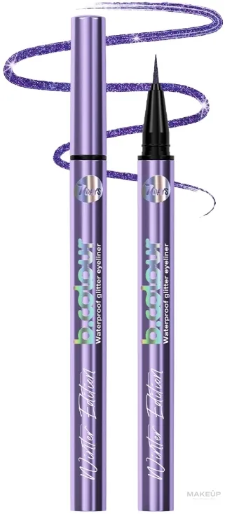 Подводка для глаз 7 Days B.Colour Winter Glitter Eyeliner, оттенок 02 - Midnight Party