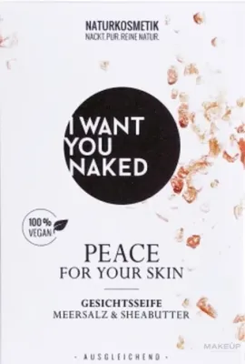 Мыло для умывания I Want You Naked Peace For Your Skin с морской солью и ши, 100 г