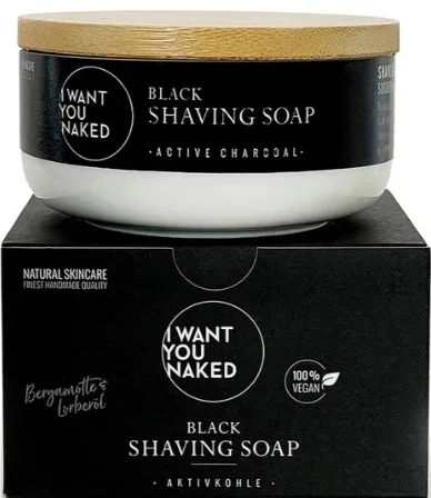 Мыло для бритья I Want You Naked Black с активированным углём, 75 г
