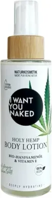 I Want You Naked Holy Hemp Body Lotion Seed Oil — бальзам для тела с органическим маслом конопли и лимонным ароматом, 100 мл