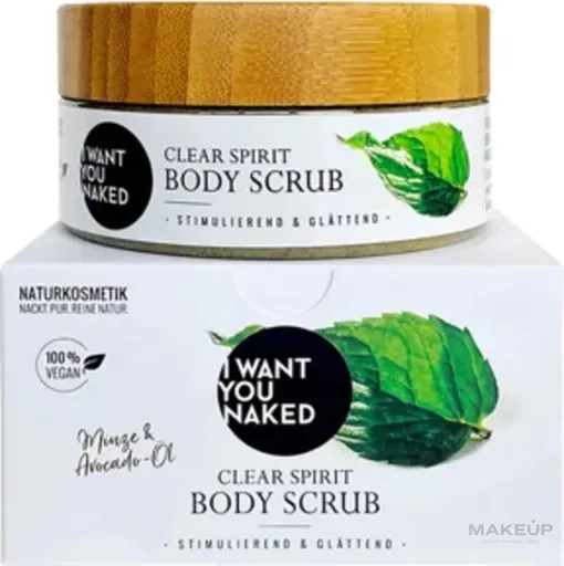 I Want You Naked I Want You Naked Clear Spirit Body Scrub - Скраб для тела с мятой и маслом авокадо Clear Spirit 200 мл