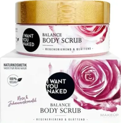 I Want You Naked I Want You Naked Balance Body Scrub - Скраб для тела с розой и маслом зверобоя Balance 200 мл