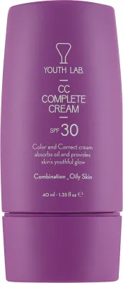 Youth Lab. Krem CC z SPF 30 dla skóry mieszanej i tłustej - Матирующий CC-крем Youth Lab CC Cream Combination Oily