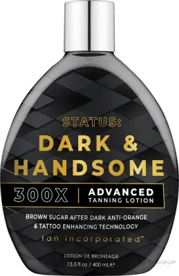 Brown Sugar Status: Dark & Handsome 300X Advanced Tanning Lotion — лосьон для загара в солярии для мужчин 300X, 400 мл