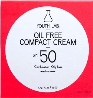 Youth Lab. Youth Lab. Oil Free Compact Cream SPF 50 - Крем для лица Youth Lab Oil Free компактный солнцезащитный SPF 50 10 г