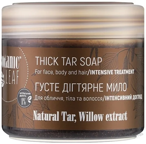 Мыло дегтярное Botanic Leaf Thick Tar для лица, тела и волос, 500 мл