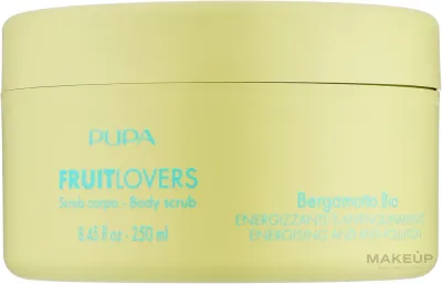 Pupa Pupa Fruit Lovers Bergamot Bio Body Scrub - Энергетически-детоксицирующий гель-скраб для тела с бергамотом Fruit Lovers 250 мл