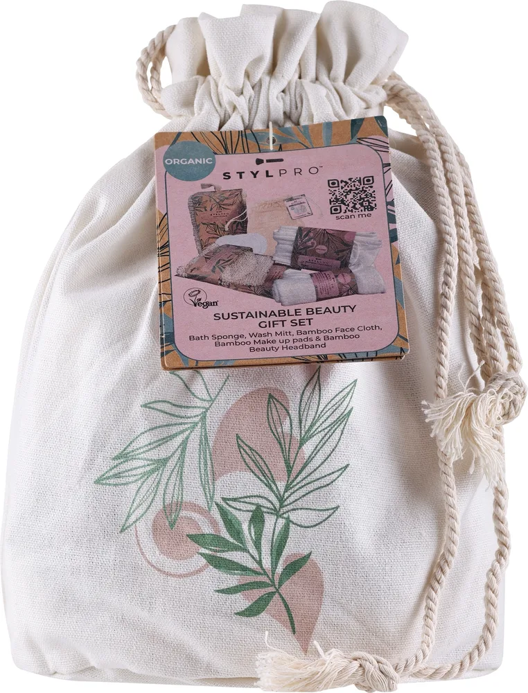 Набор Stylideas Stylpro Bamboo Natural бамбуковая салфетка рукавица для очищения и другие аксессуары 7 предметов
