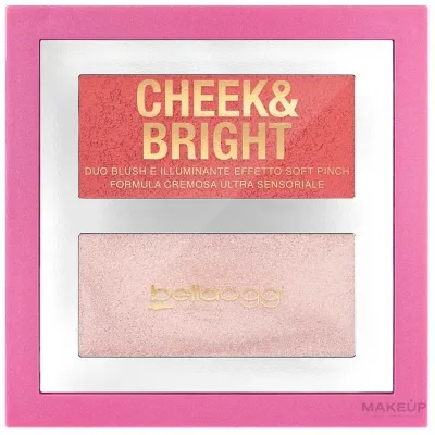 Палетка кремовых румян и хайлайтера Bellaoggi Cheek & Bright