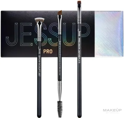 Набор кистей для бровей Jessup Eyebrow Kit T326 3 шт. из натурального дерева