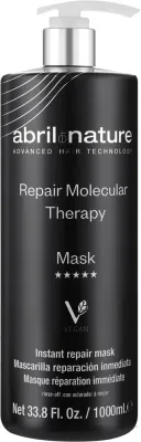 Восстанавливающая маска для волос Abril et Nature Molecular Therapy укрепление структуры, креатин, гиалуронат, экстракт водорослей, 200 мл