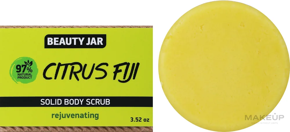Beauty Jar Beauty Jar Citrus Fiji Rejuvenating Solid Body Scrub - Обновляющий твёрдый скраб для тела с лимонной цедрой Citrus Fiji 100 г