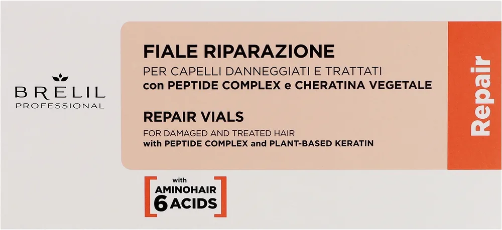 Восстанавливающая сыворотка для волос Brelil Repair Treatment Repair Vials, 12 x 7 мл
