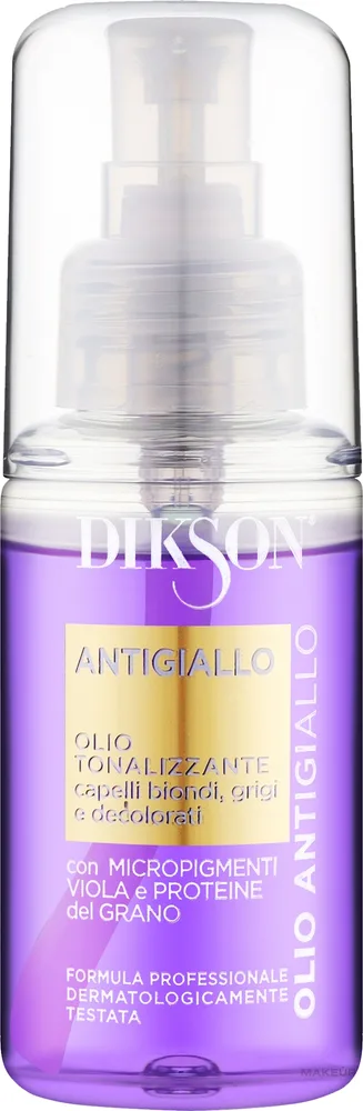 Тонирующее масло для нейтрализации желтизны светлых волос Dikson Antigiallo Toning Oil