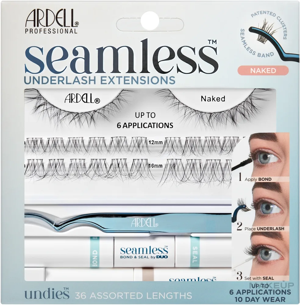 Набор Ardell Seamless Underlash Extensions Naked 36 пучков ресниц клей ремувер и аксессуары