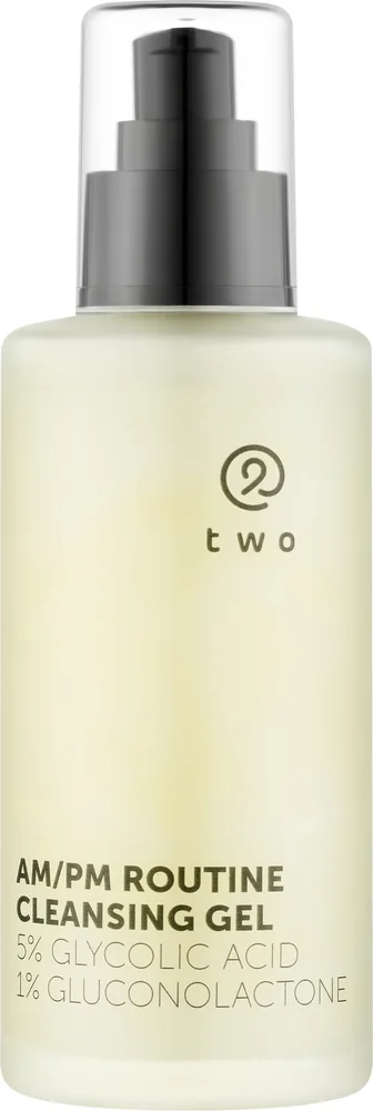 Очищающий гель с 5% гликолевой кислотой Two Cosmetics AM/PM Routine, 200 мл