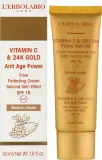 Крем для лица тонирующий L'Erbolario Vitamin C And 24K Gold SPF 15 средний оттенок 50 мл — фото 2