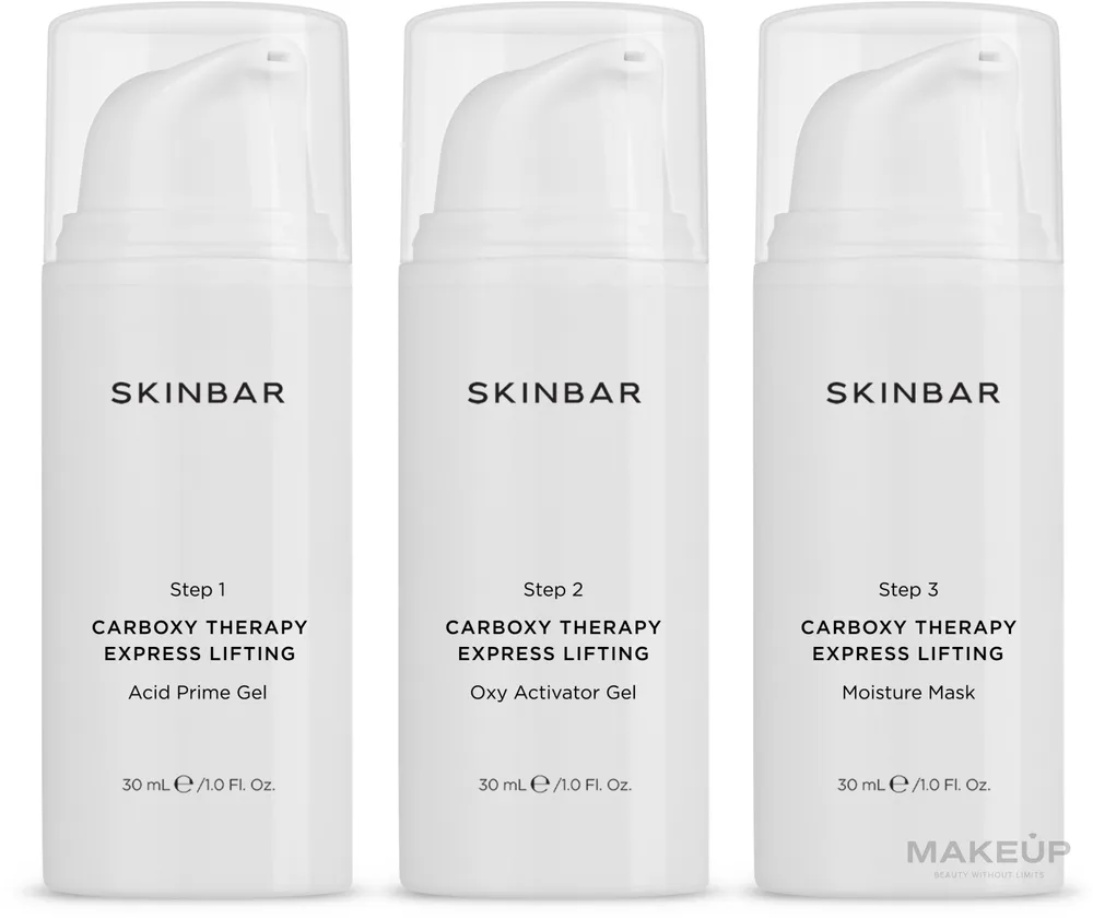 Набор для лица SKINBAR Carboxy Therapy гель-эксфолиант активирующий гель и маска с кислотами 3x30 мл