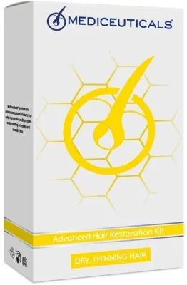Мужской набор для волос Mediceuticals Advanced Hair Restoration шампунь кондиционер и сыворотка для сухих тонких волос 250+250+125 мл