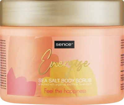 Sence Sence Energize Sea Salt Body Scrub - Солевой скраб для тела с аргановым маслом и экстрактом цветов Energize 500 г