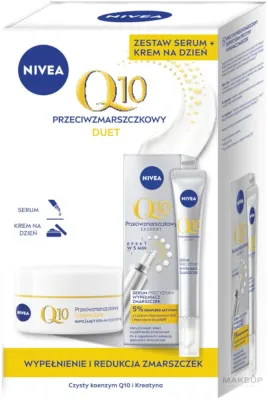 Набор для лица NIVEA Q10 сыворотка и дневной крем с коэнзимом Q10 и маслом ши 15+50 мл