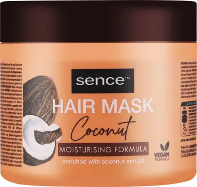 Маска для волос Sence Hair Mask Coconut Moisturising Formula увлажняющая, с ароматом кокоса, 500 мл