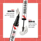 Карандаш для бровей Maybelline New York Build-A-Brow 2-in-1 гелевый, водостойкий, с фиксирующим гелем, оттенок 255 - Soft Brown — фото 4