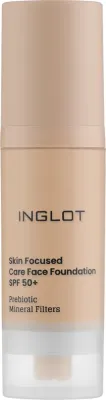 Тональный флюид Inglot Skin Focused Care Face Foundation ухаживающий веганский SPF 50, 30 мл