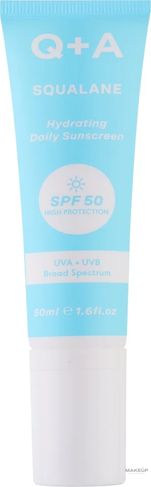 Крем для лица Q+A Squalane солнцезащитный увлажняющий с SPF 50 50 мл
